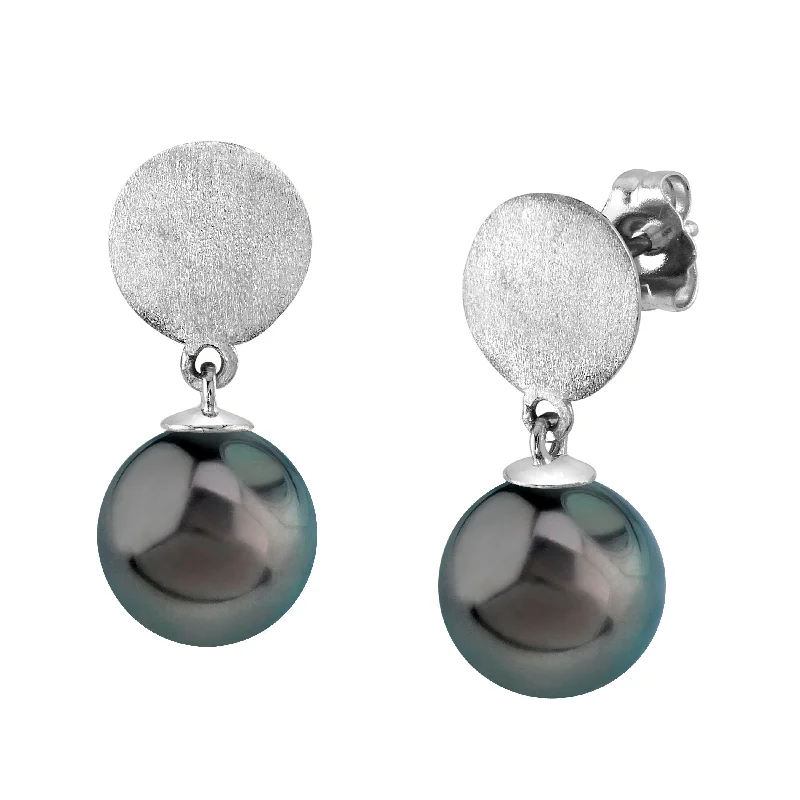 Hoop earrings with faceted crystals for added sparkle and shine-Tahitian South Sea Pearl Yael Earrings