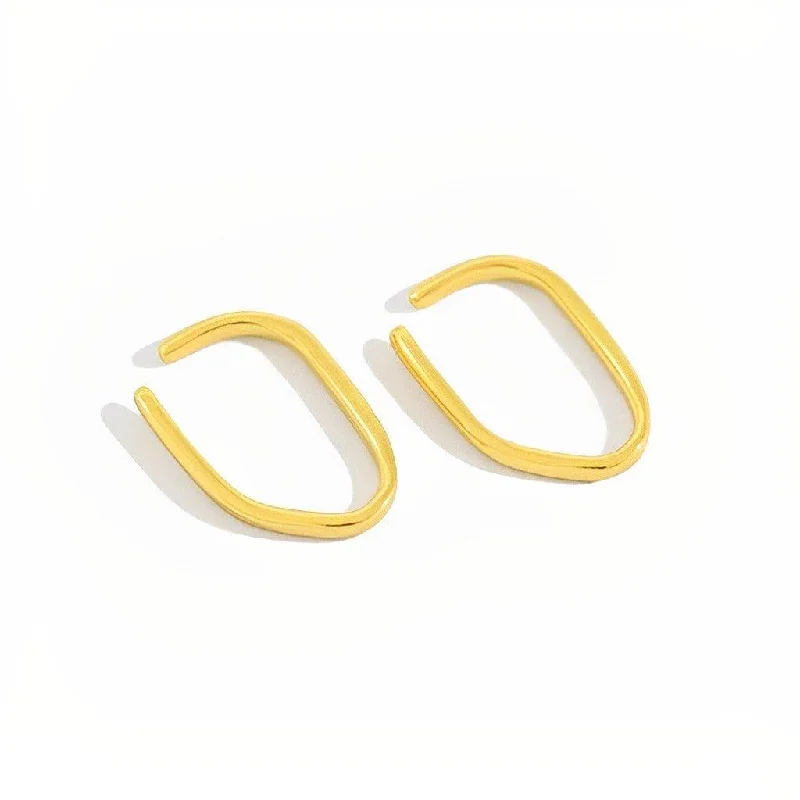 Best hoop earrings with asymmetrical designs for a fashion-forward, avant-garde look-Thin Ear Cuff