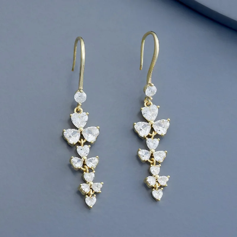 Best hoop earrings with gold for a luxurious and timeless look-Trendy Earring 178835