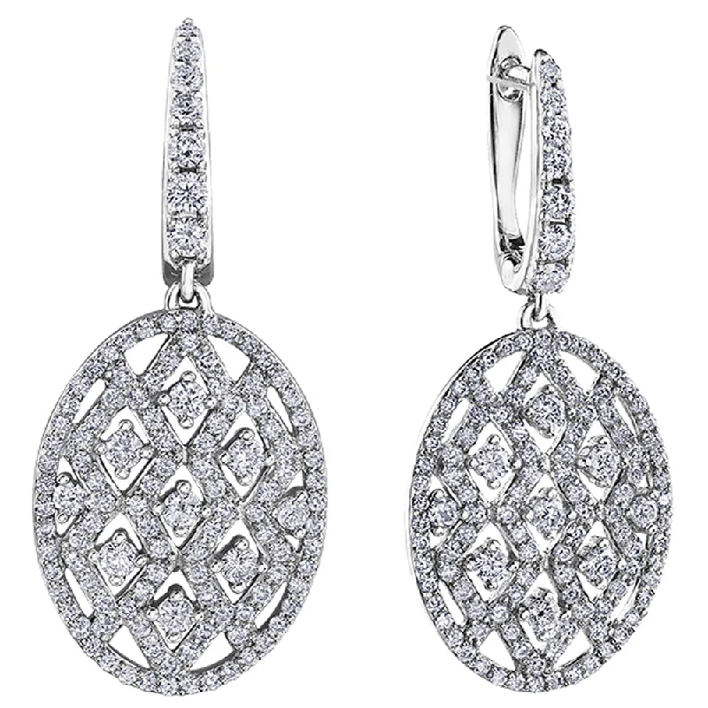 Best hoop earrings with gold for a luxurious and timeless look-Vintage Oval Diamond Earrings