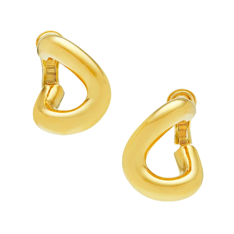 Best hoop earrings with gold for a luxurious and timeless look-Wallace Puffed Curve Hoops