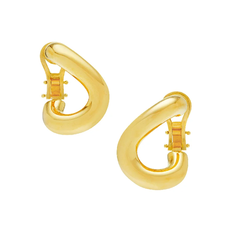 Best hoop earrings with snake chain details for a sleek and modern touch-Wallace Puffed Curve Hoops