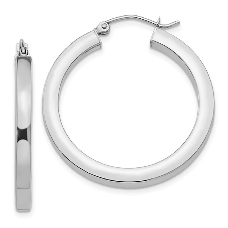 Best hoop earrings with angel wing accents for a spiritual and meaningful design-White Gold Hoop Earrings