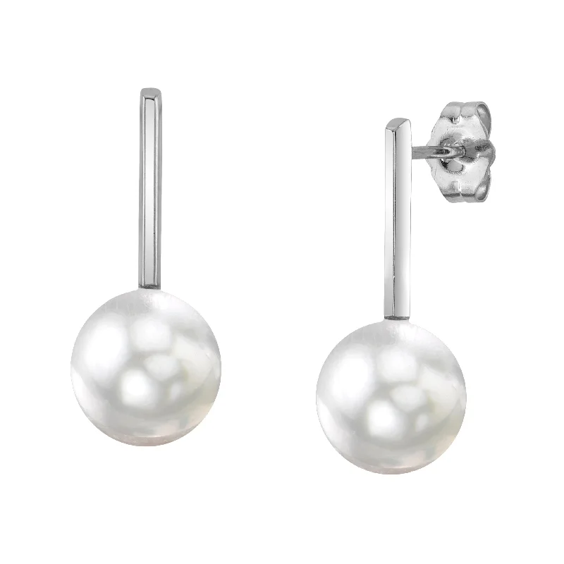 Best hoop earrings with blackened metal for an edgy and bold appearance-White South Sea Pearl Emmanuelle Earrings