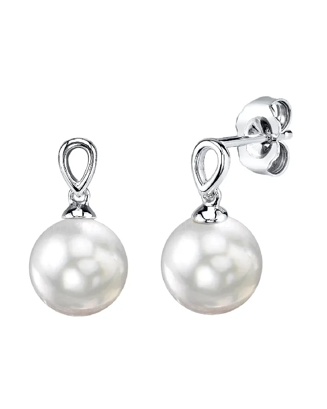 Best hoop earrings with minimal embellishments for a sleek and modern look-White South Sea Pearl Sugar Dangle Earrings