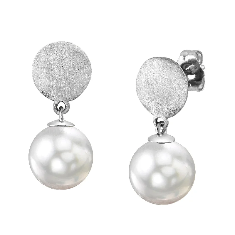 Best hoop earrings with angel wing accents for a spiritual and meaningful design-White South Sea Pearl Yael Earrings