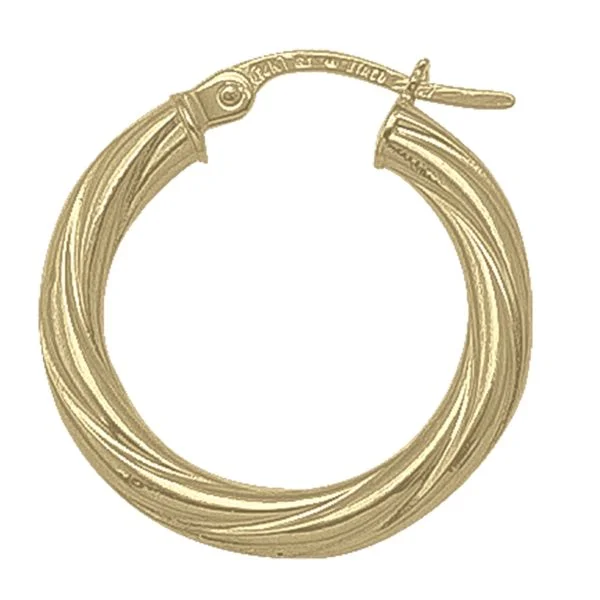 Best hoop earrings with minimal embellishments for a sleek and modern look-Yellow Gold Twist Hoop Earrings