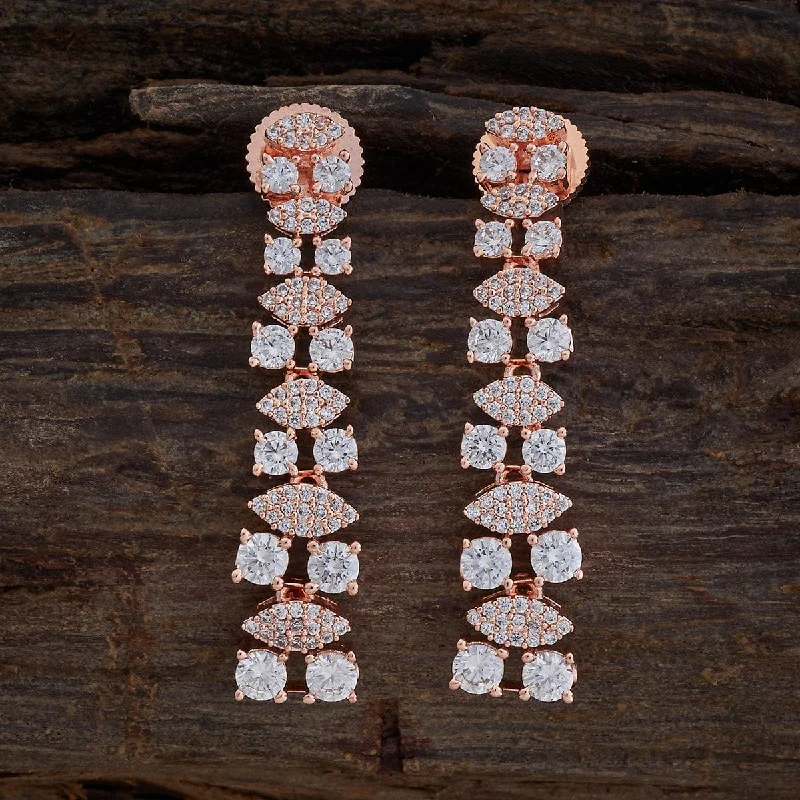 Hoop earrings with luxe velvet finishes for a rich and luxurious touch-Zircon Earring 175702