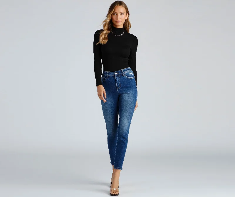 Cycling Jeans for Biking -Harper Mid-Rise Distressed Crop Skinny Jeans