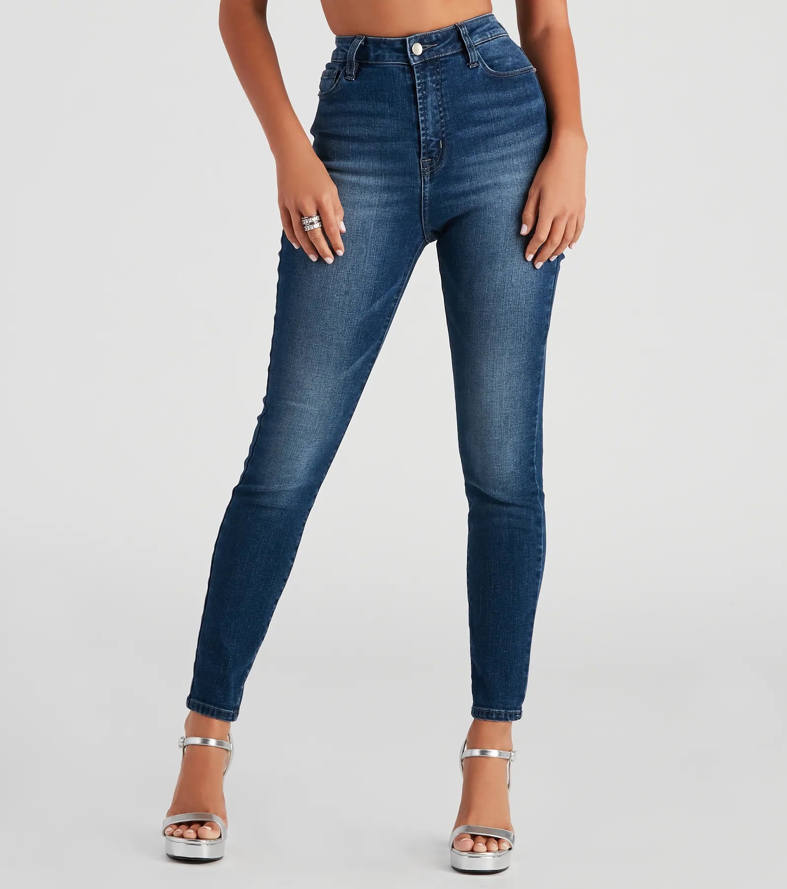 Mini Shorts Jeans for Youthful -Harper Mid-Rise Skinny Jeans By Windsor Denim