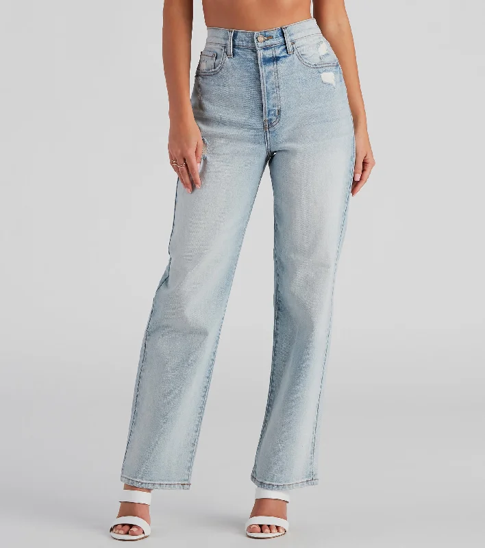 Embellished Back Pocket Jeans for Glamour -Jay High Rise Boyfriend Jeans By Windsor Denim