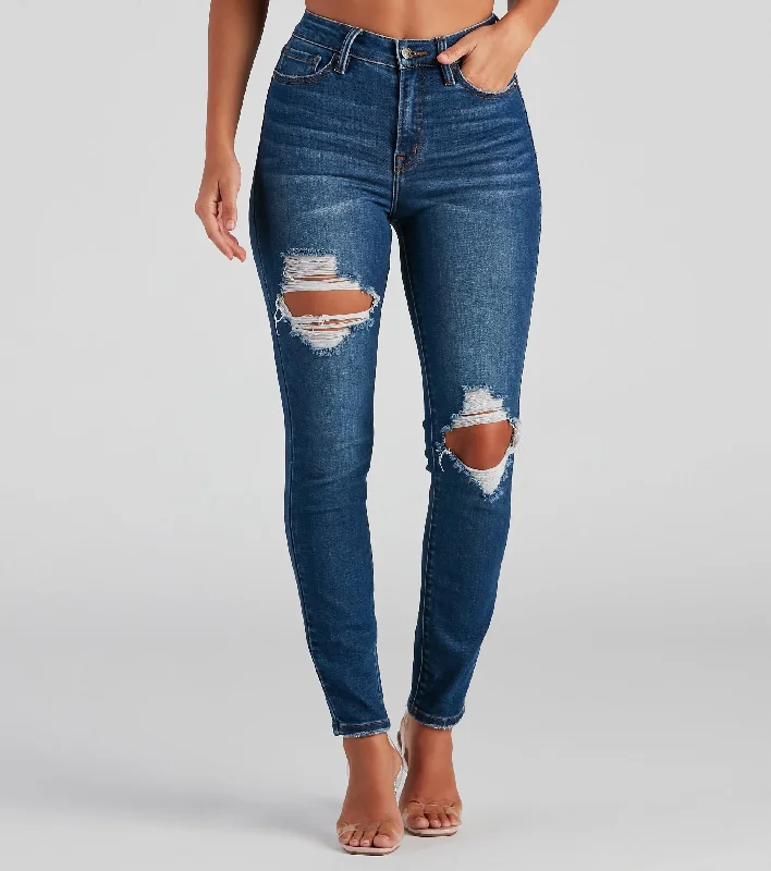 Five Pocket Jeans for Storage -Taylor High-Rise Skinny Ankle Jeans by Windsor Denim