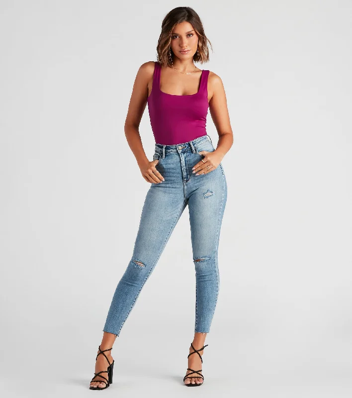 Mini Skirt Jeans for Flirty -Taylor High Rise Skinny Crop Jeans By Windsor Denim