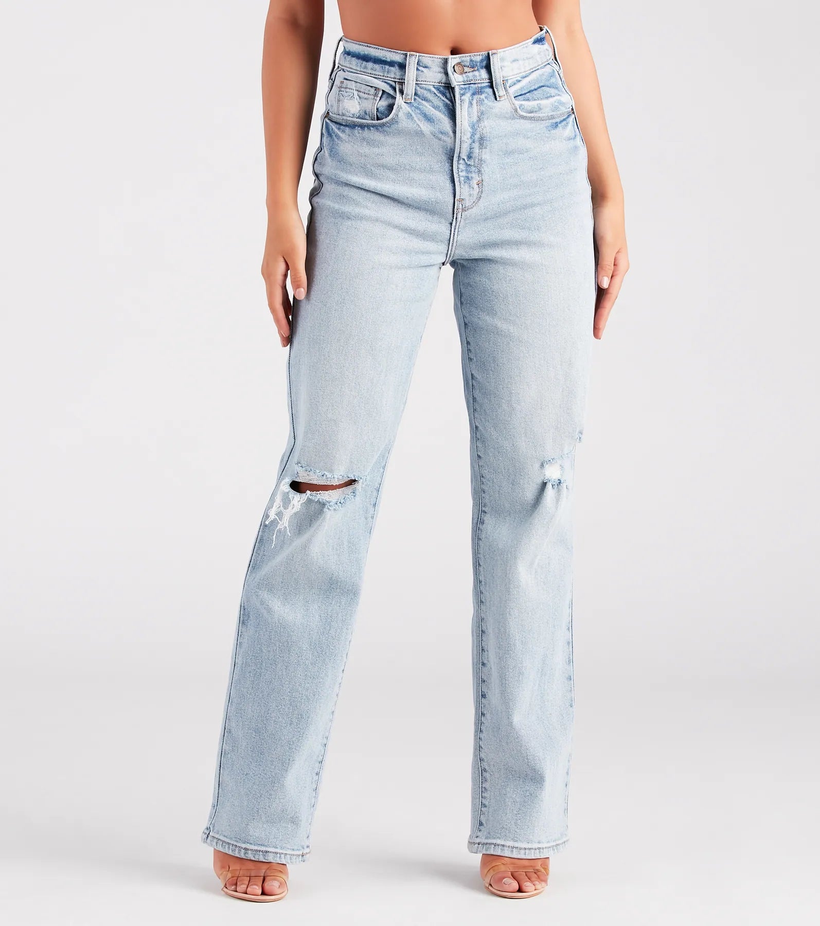 White Jeans for Fresh Look -Total Mood High-Rise Boyfriend Denim Jeans